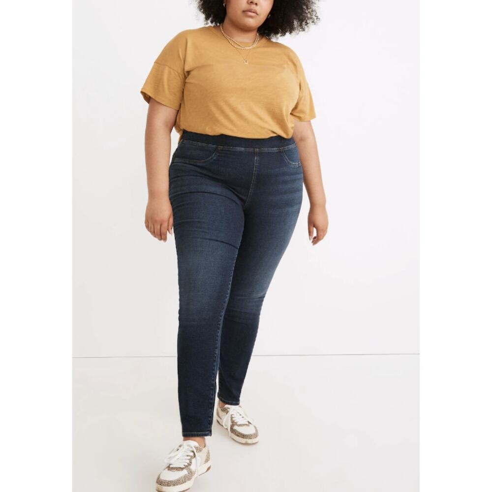 Madewell Pull-On Skinny Stretch Jeans in Wisteria Wash | Plus 20W, New MD726